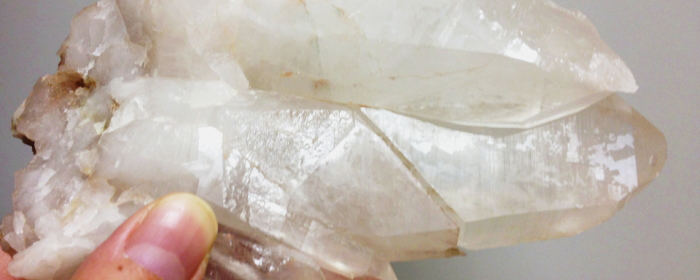 Rock crystal cluster photographic image 